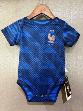France Soccer National Team Baby Bodysuit - Blue